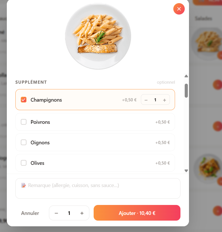 Gestion des commandes - Suivi temps réel indépendant de GloriaFood