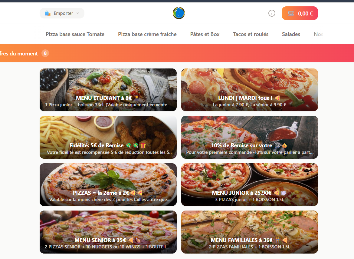 Création d'offres - Gardez vos stratégies promotionnelles après quitter GloriaFood