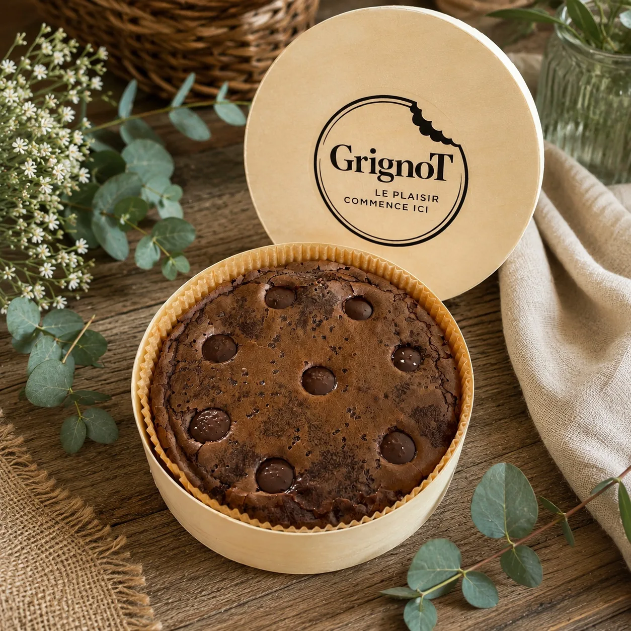 Brownie intensément chocolat / fleur de sel pour 2 à 3 personnes