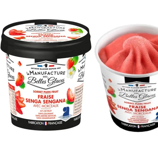 Sorbet plein fruit fraise Sengana